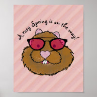 Rosy Glasses Optimistic Groundhog