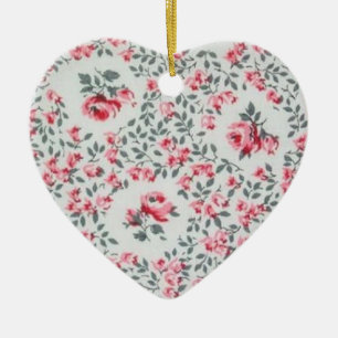 Rosy Heart Ceramic Tree Decoration