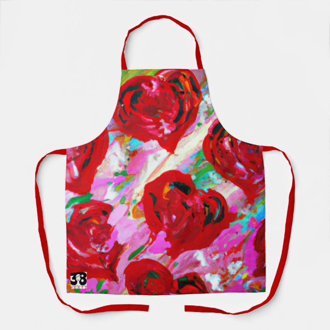 Rosy Hearts Apron (Front)