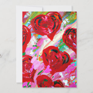 Rosy Hearts Holiday Card