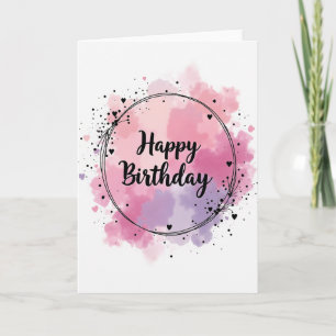 Rosy Lavender Birthday Card