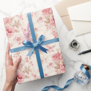 Rosy Pink Blossoms Wrapping Paper