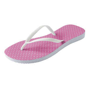 Rosy Pink with white dots Jandals