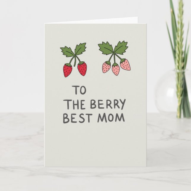 Rosy Red Berries Mum Card (Front)