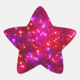 'Rosy Sparkle' Star-Shaped Stickers