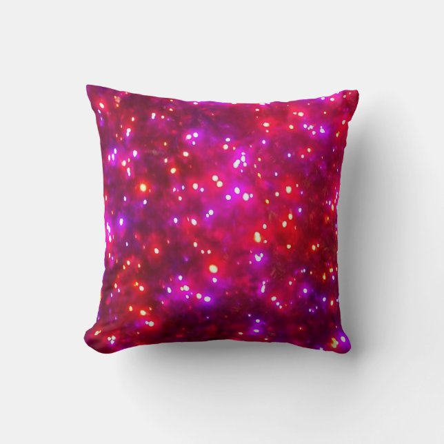 'Rosy Sparkle' Throw Pillow (Front)