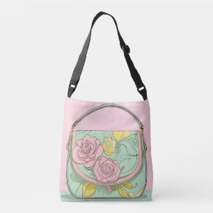 Rosy Sunshine AI art   Crossbody Bag