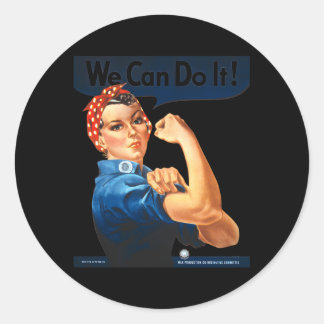 Rosy The Riveter We Can Do I Classic Round Sticker