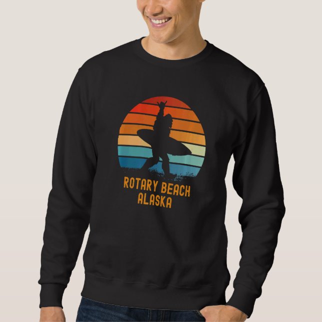Rotary Beach  Alaska Sasquatch Souvenir Sweatshirt (Front)