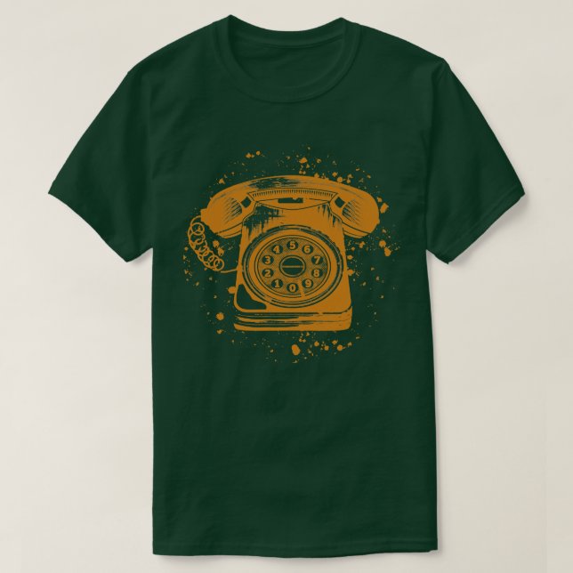 Rotary Dial Telephone T-Shirt (Design Front)