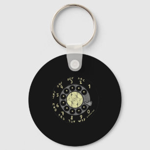 Rotary Dial Vintage Old Phones Numbers Key Ring