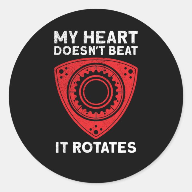 Rotary Engine Revolutions Car Tuning Car Workshop Classic Round Sticker (Front)