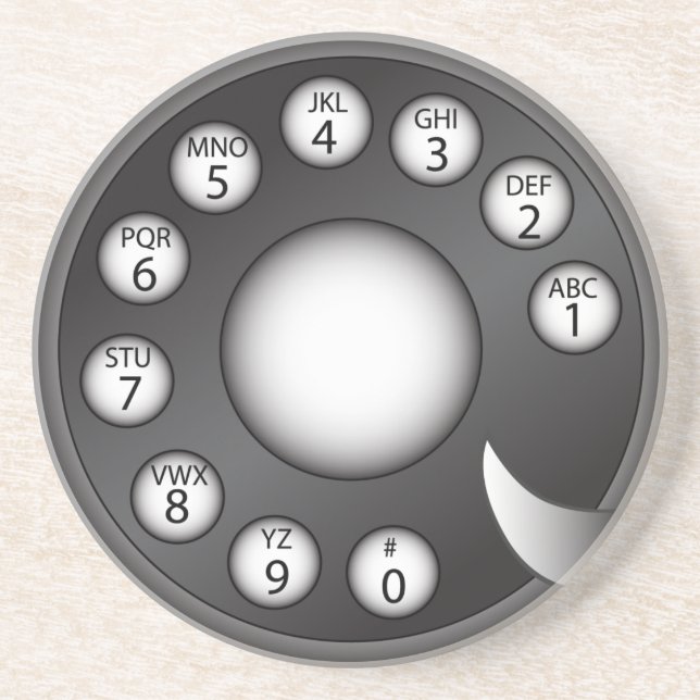 Rotary Phone Dial Coaster (Front)