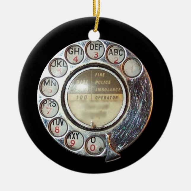 ROTARY PHONE DIAL ornament (Front)