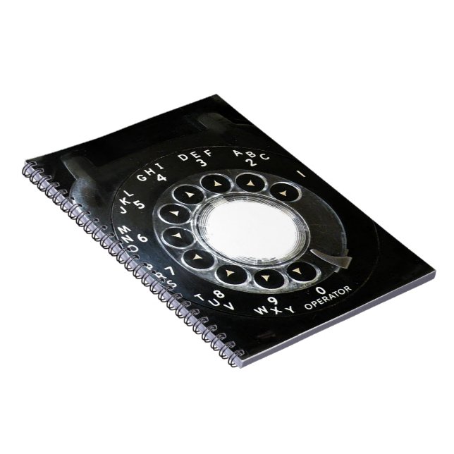 Rotary Phone Spiral Notebook (Right Side)