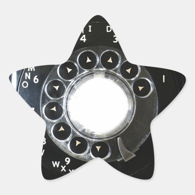 Rotary Phone Star Sticker (Front)