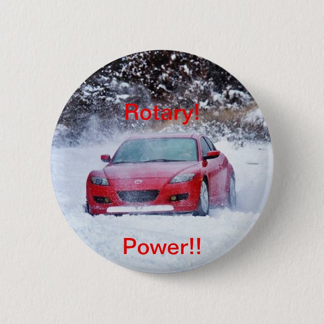 Rotary power 6 cm round badge (Front)