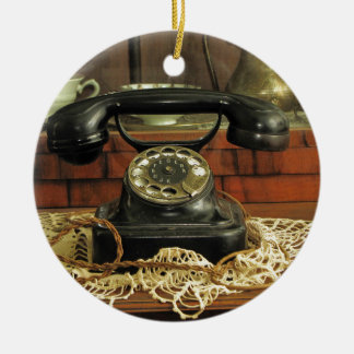 Rotary Telephone Ceramic Tree Decoration