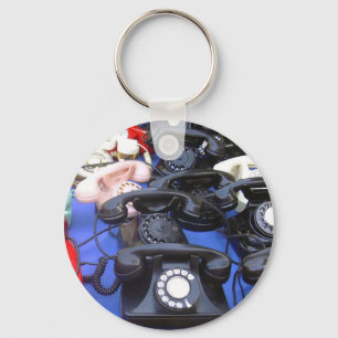 Rotary Telephone Key Ring