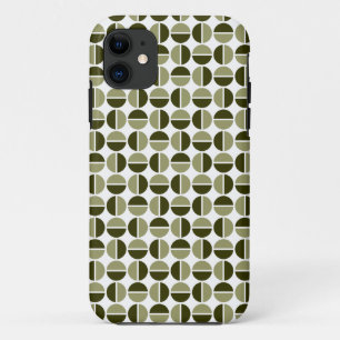 Rotating Circles - Khaki and Dark Olive iPhone Cas Case-Mate iPhone Case
