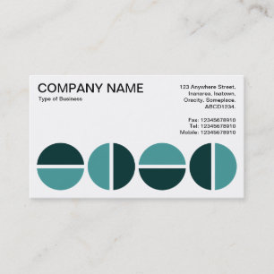 Rotating Circles - Ocean green and Dk Green Business Card