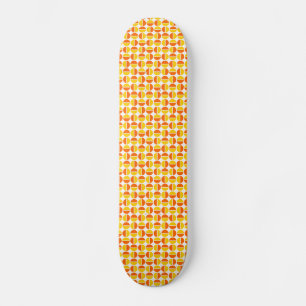 Rotating Circles - Orange and Amber Skateboard