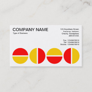 Rotating Circles - Red and Amber Business Card