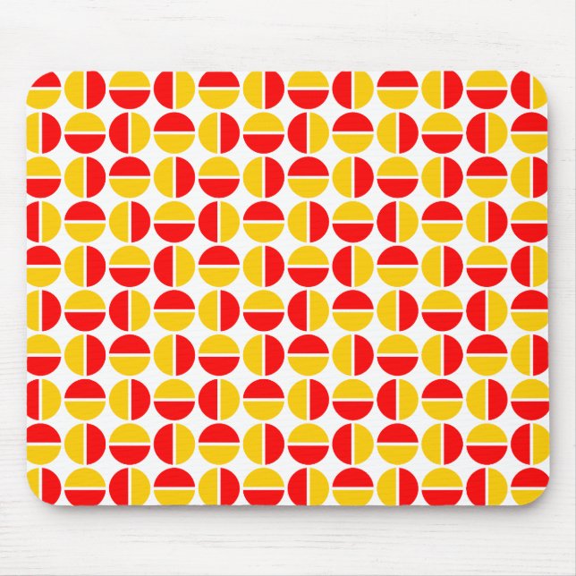 Rotating Circles - Red and Amber Mouse Pad (Front)