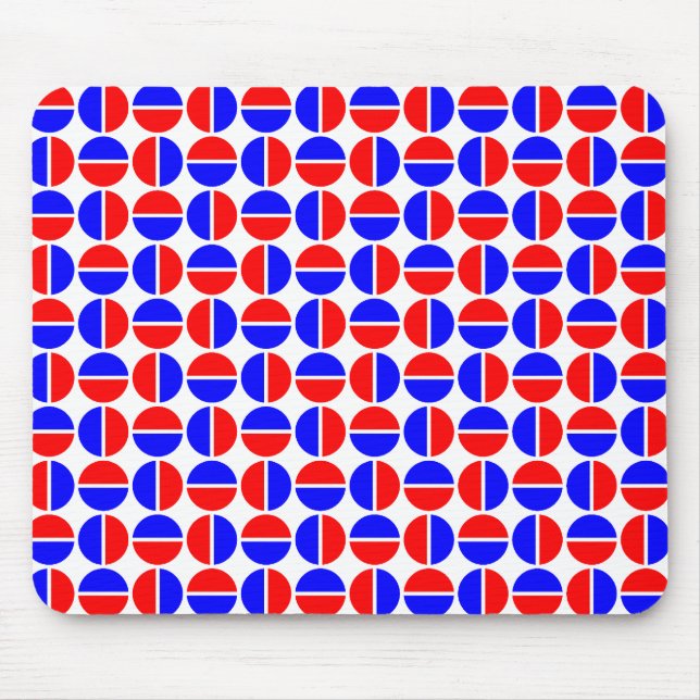 Rotating Circles - Red and Blue Mouse Pad (Front)