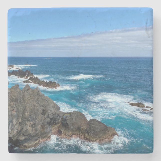 Rotating in the sea stone coaster (Front)