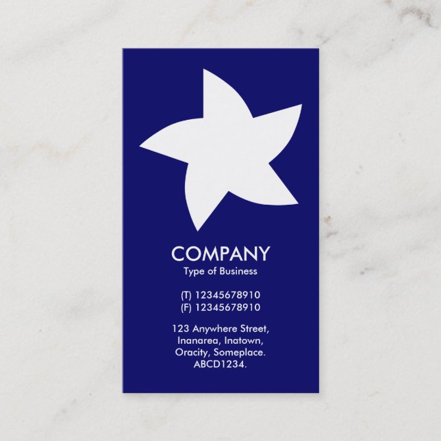 Rotating Star - Navy Blue 000066 Business Card (Front)