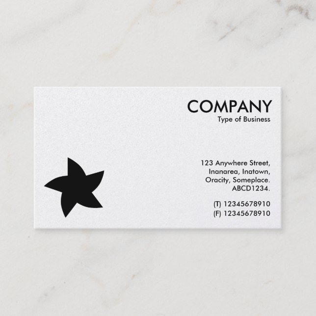 Rotating Star Symbol - Alternating Sides Business Card (Front)