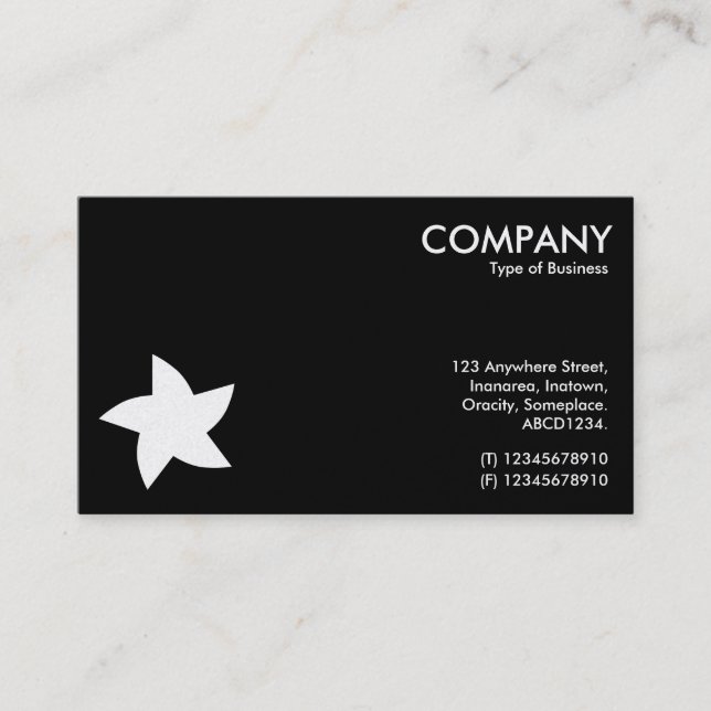 Rotating Star Symbol - Alternating Sides Business Card (Front)