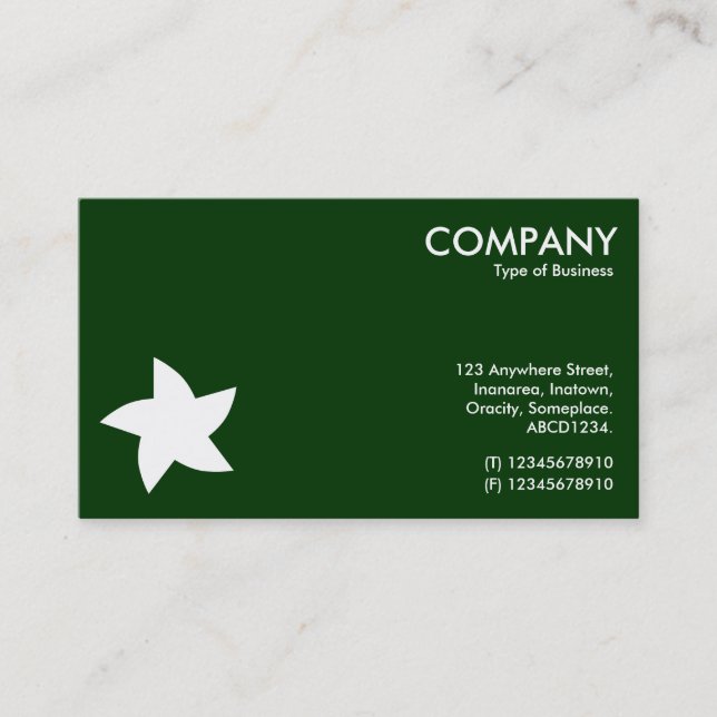 Rotating Star Symbol - Dark Green 003300 Business Card (Front)