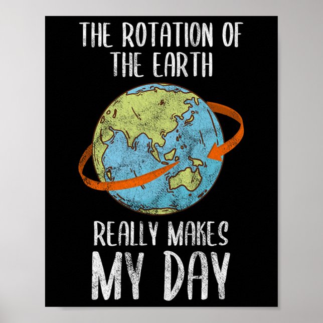 Rotation Of The Earth Really Makes My Day For Nerd Poster (Front)