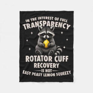 Rotator Cuff Surgery Shoulder Funny Rotator Cuff Fleece Blanket