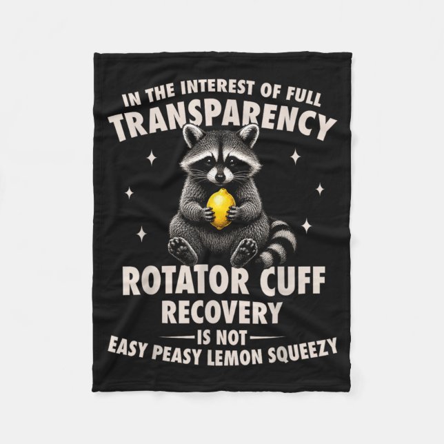 Rotator Cuff Surgery Shoulder Funny Rotator Cuff Fleece Blanket (Front)