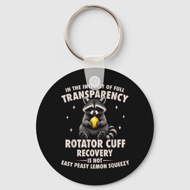 Rotator Cuff Surgery Shoulder Funny Rotator Cuff Key Ring (Front)