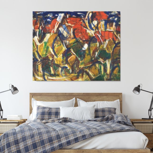  Rote Dächer unter Bäumen Canvas Print (Insitu(Bedroom))