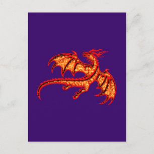 roter Drache red dragon Postcard
