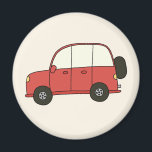 Roter SuV Magnet<br><div class="desc">Ein roter Geländewagen.</div>