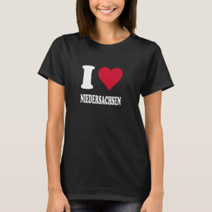 Rotes Herz Ich Liebe Niedersachsen [German Languag T-Shirt