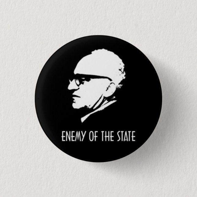 Rothbard Enemy Of The State 3 Cm Round Badge (Front)