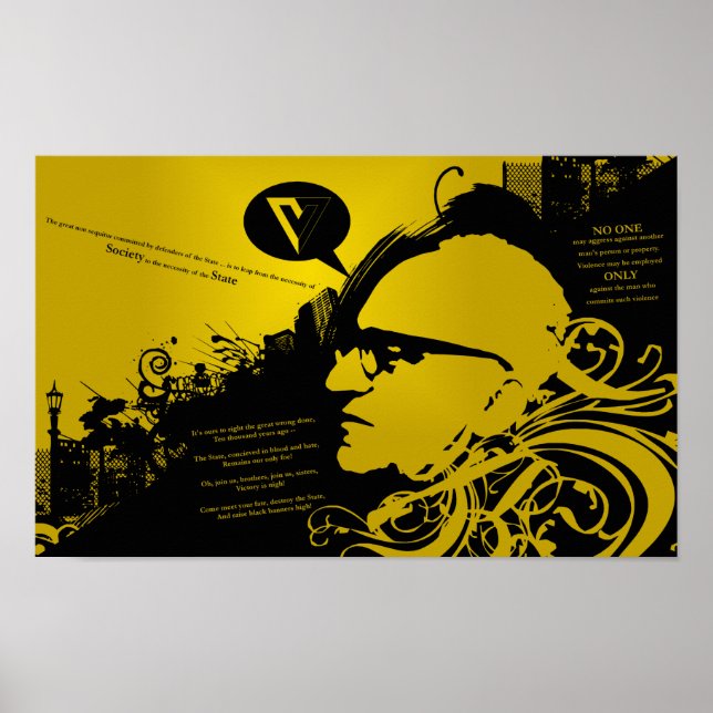 Rothbard w/ Quotes Poster (Front)