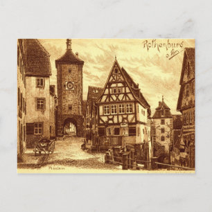 Rothenburg Germany 1907 vintage Postcard