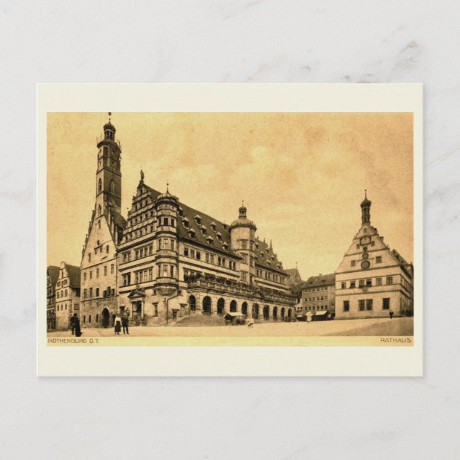 Rothenburg Germany Vintage Style Postcard (Front)