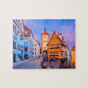 Rothenburg ob der Tauber, Bavaria, Germany.  Jigsaw Puzzle