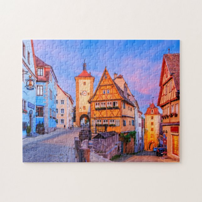 Rothenburg ob der Tauber, Bavaria, Germany.  Jigsaw Puzzle (Horizontal)