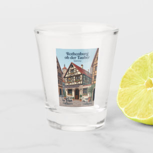 Rothenburg ob der Tauber cafe facade Germany Shot Glass