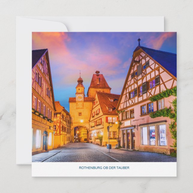 Rothenburg ob der Tauber Flat Holiday Card (Front)